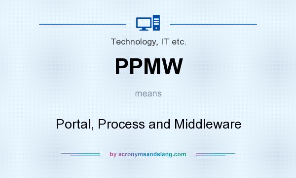 What does PPMW mean? It stands for Portal, Process and Middleware