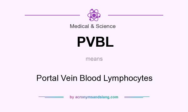 What does PVBL mean? It stands for Portal Vein Blood Lymphocytes