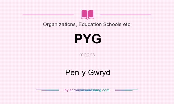 What does PYG mean? It stands for Pen-y-Gwryd