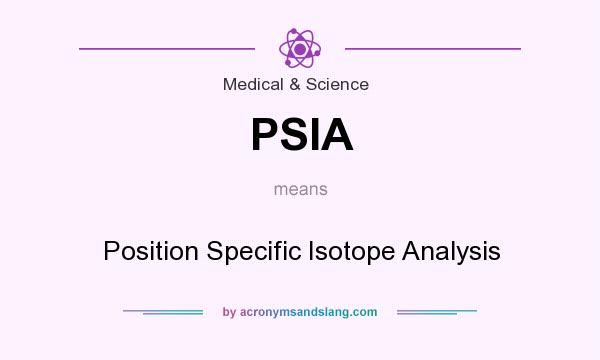 What does PSIA mean? It stands for Position Specific Isotope Analysis