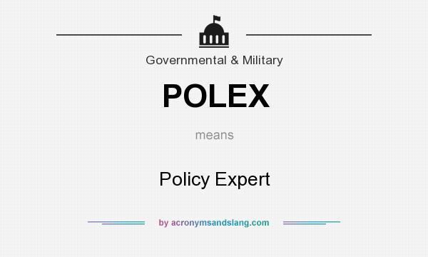 What does POLEX mean? It stands for Policy Expert