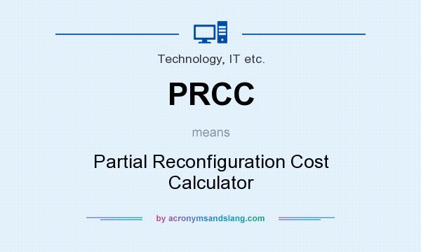 What does PRCC mean? It stands for Partial Reconfiguration Cost Calculator
