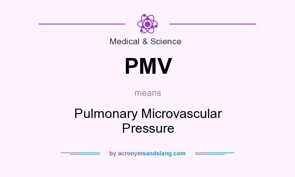 What does PMV mean? It stands for Pulmonary Microvascular Pressure
