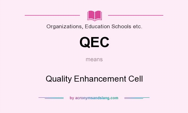 What does QEC mean? It stands for Quality Enhancement Cell