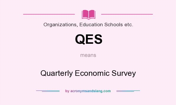 What does QES mean? It stands for Quarterly Economic Survey