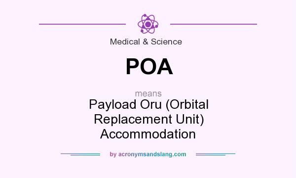 What does POA mean? It stands for Payload Oru (Orbital Replacement Unit) Accommodation