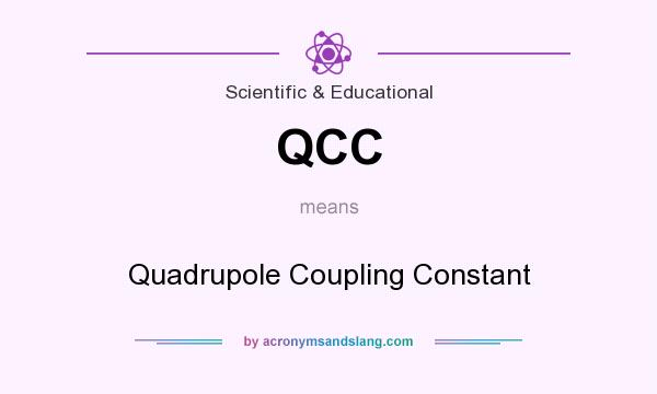 What does QCC mean? It stands for Quadrupole Coupling Constant