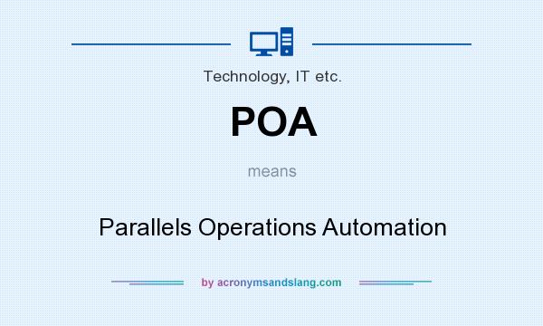 What does POA mean? It stands for Parallels Operations Automation