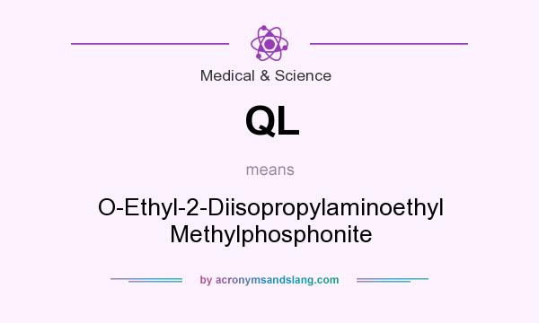 What does QL mean? It stands for O-Ethyl-2-Diisopropylaminoethyl Methylphosphonite