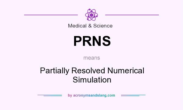 What does PRNS mean? It stands for Partially Resolved Numerical Simulation