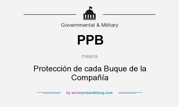 What does PPB mean? It stands for Protección de cada Buque de la Compañía