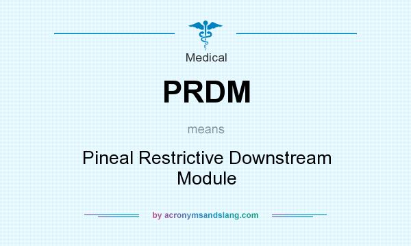 What does PRDM mean? It stands for Pineal Restrictive Downstream Module