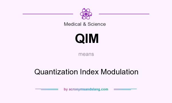 What does QIM mean? It stands for Quantization Index Modulation