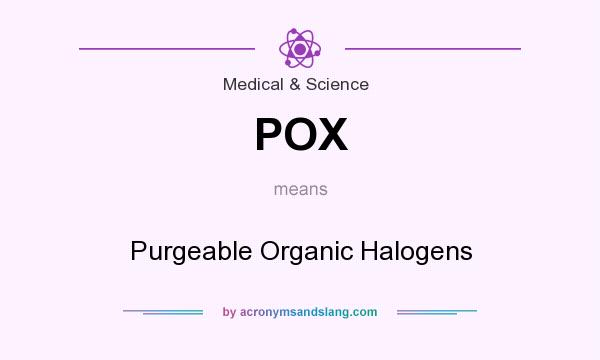 What does POX mean? It stands for Purgeable Organic Halogens