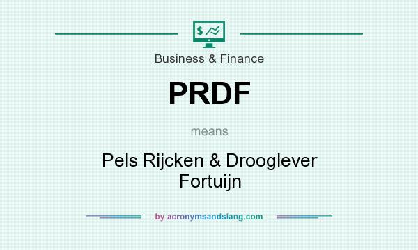 What does PRDF mean? It stands for Pels Rijcken & Drooglever Fortuijn