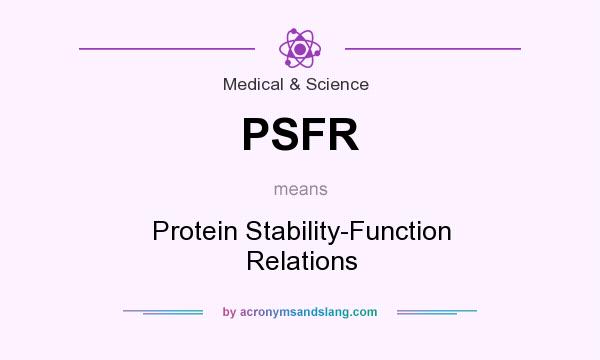 What does PSFR mean? It stands for Protein Stability-Function Relations