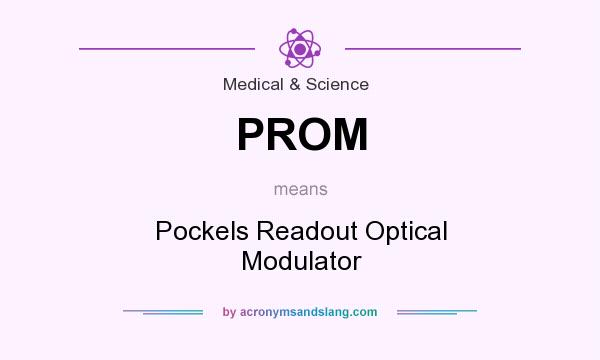 What does PROM mean? It stands for Pockels Readout Optical Modulator