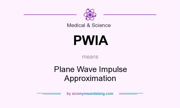 What does PWIA mean? It stands for Plane Wave Impulse Approximation