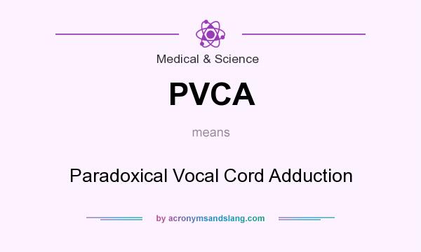 What does PVCA mean? It stands for Paradoxical Vocal Cord Adduction