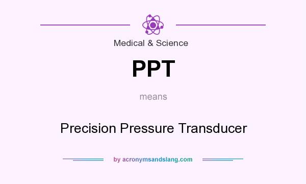 What does PPT mean? It stands for Precision Pressure Transducer