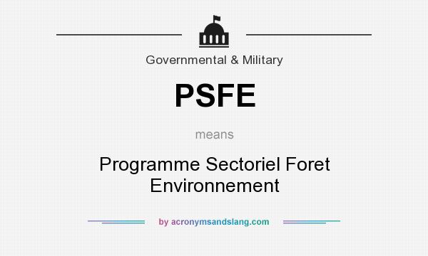 What does PSFE mean? It stands for Programme Sectoriel Foret Environnement