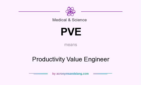 What does PVE mean? It stands for Productivity Value Engineer