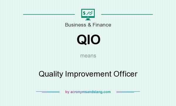 What does QIO mean? It stands for Quality Improvement Officer