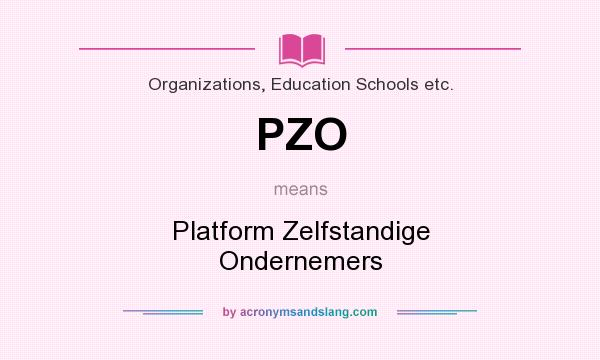What does PZO mean? It stands for Platform Zelfstandige Ondernemers