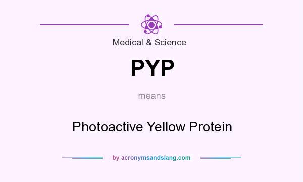What does PYP mean? It stands for Photoactive Yellow Protein