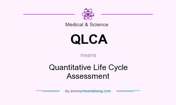 What does QLCA mean? It stands for Quantitative Life Cycle Assessment