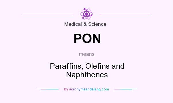What does PON mean? It stands for Paraffins, Olefins and Naphthenes