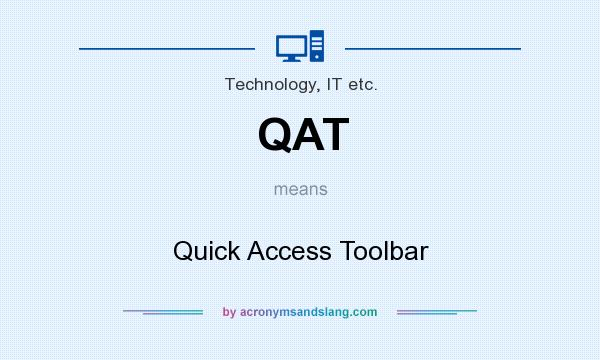 What does QAT mean? It stands for Quick Access Toolbar