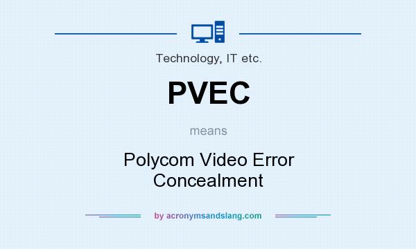 What does PVEC mean? It stands for Polycom Video Error Concealment