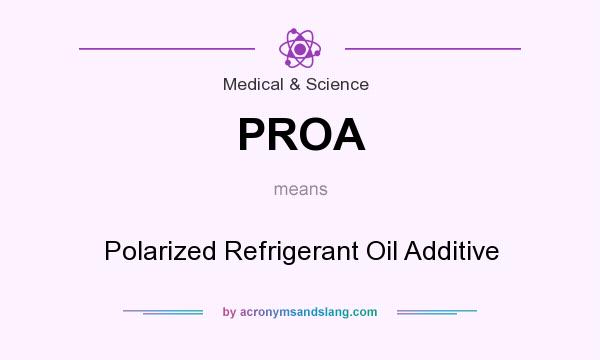 What does PROA mean? It stands for Polarized Refrigerant Oil Additive