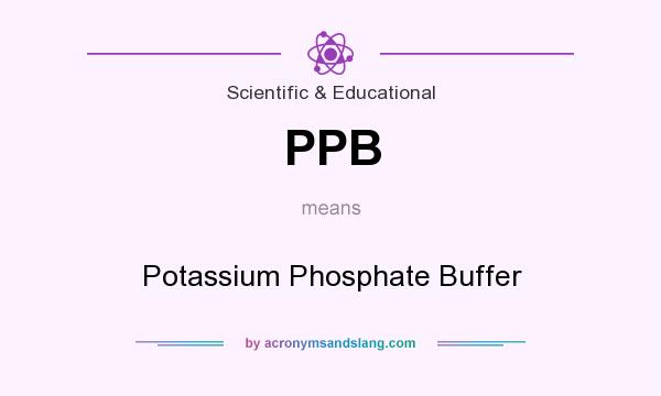 What does PPB mean? It stands for Potassium Phosphate Buffer