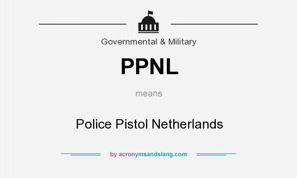 What does PPNL mean? It stands for Police Pistol Netherlands