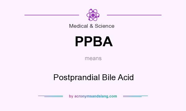 What does PPBA mean? It stands for Postprandial Bile Acid