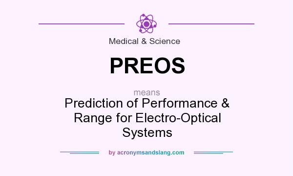 What does PREOS mean? It stands for Prediction of Performance & Range for Electro-Optical Systems
