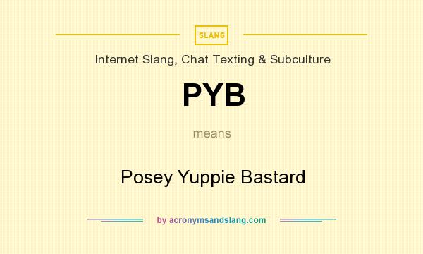 What does PYB mean? It stands for Posey Yuppie Bastard