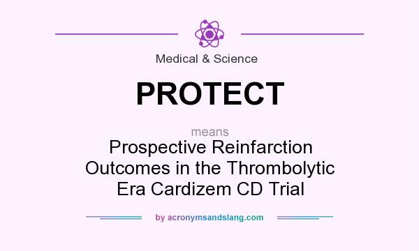What does PROTECT mean? It stands for Prospective Reinfarction Outcomes in the Thrombolytic Era Cardizem CD Trial