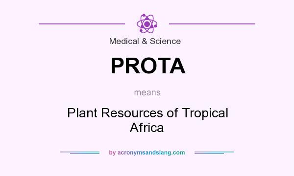 What does PROTA mean? It stands for Plant Resources of Tropical Africa