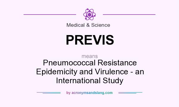 What does PREVIS mean? It stands for Pneumococcal Resistance Epidemicity and Virulence - an International Study