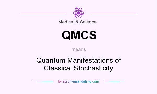 What does QMCS mean? It stands for Quantum Manifestations of Classical Stochasticity