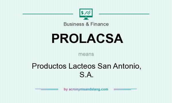 What does PROLACSA mean? It stands for Productos Lacteos San Antonio, S.A.