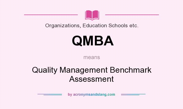 What does QMBA mean? It stands for Quality Management Benchmark Assessment