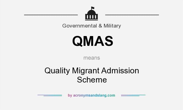 What does QMAS mean? It stands for Quality Migrant Admission Scheme