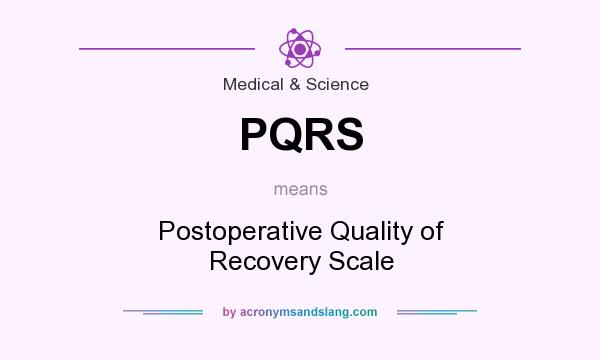 What does PQRS mean? It stands for Postoperative Quality of Recovery Scale