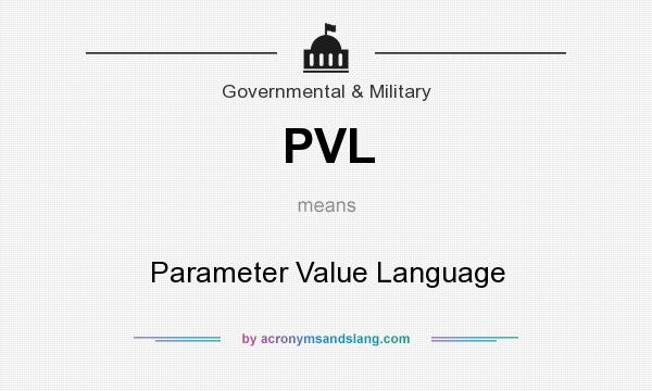 What does PVL mean? It stands for Parameter Value Language