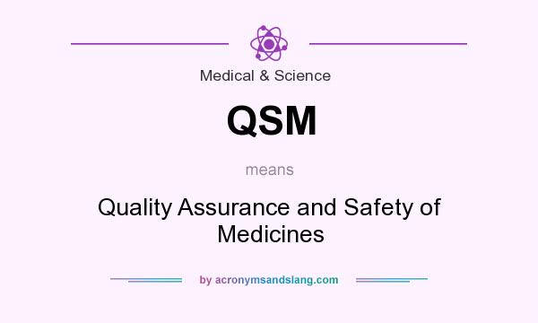 What does QSM mean? It stands for Quality Assurance and Safety of Medicines