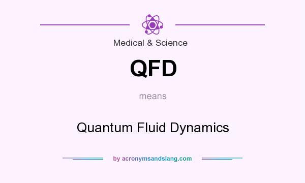 What does QFD mean? It stands for Quantum Fluid Dynamics